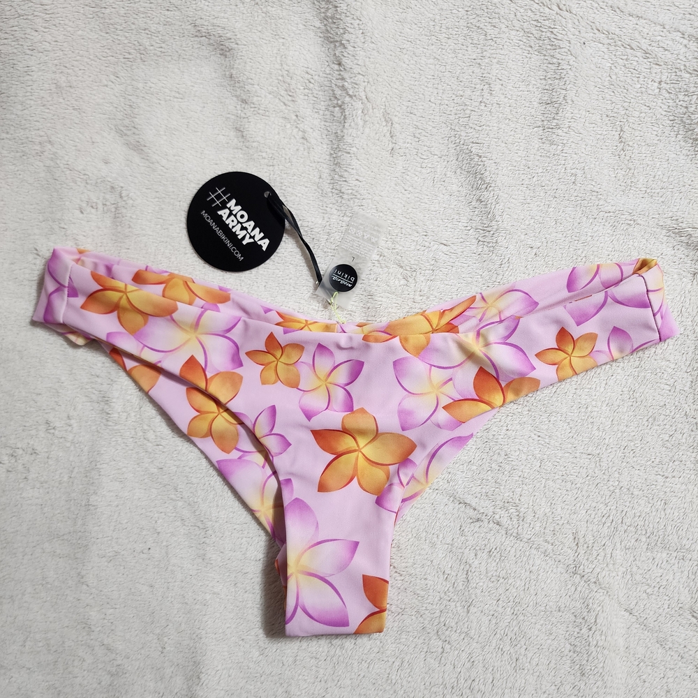 Moana Bikini Pink and Orange Floral Bottom